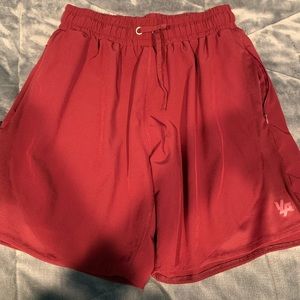 YoungLA Large Training Shorts Burgundy